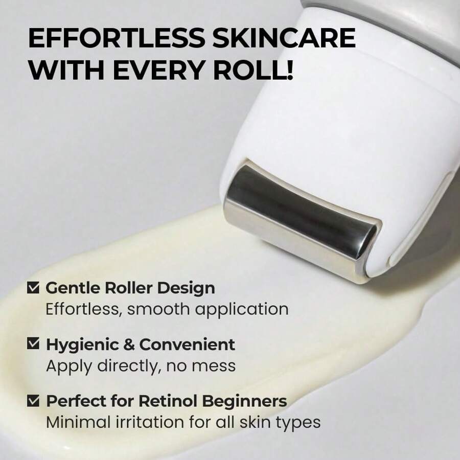 Skin&Lab Retinol Lifting Roller Cream With Massage Applicator 50ml, Vegan Anti Aging Face And Neck Cream For Reduce Wrinkles And Fine Line, For Face