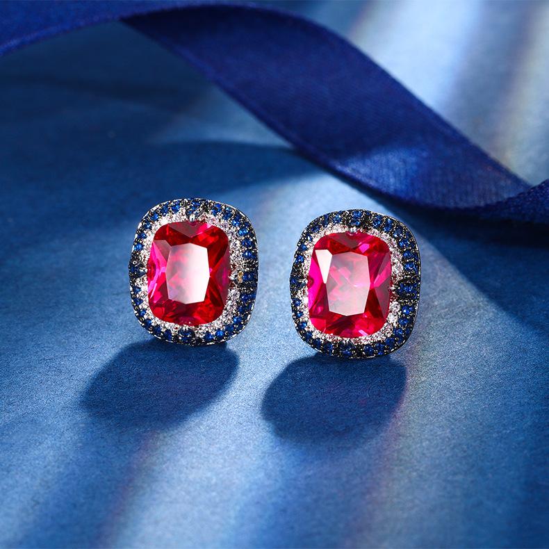 

Украшения Ветер Симуляция Красный Корунд Переливающийся Цвет Ретро Инкрустация Набор Главный Камень 12 * 16-8 * 10