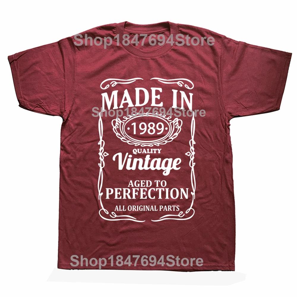 Made In 1989 All Original Part T Shirt Funny Men Short Sleeves Vintage Classic Birthday Gift Cotton Comfortable Party Tshirt
