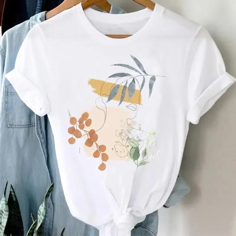 New Women's Short Sleeve T-Shirt Breathable and Refreshing Short Sleeve Top High Quality Women's Round Neck Trendy Short Sleeve