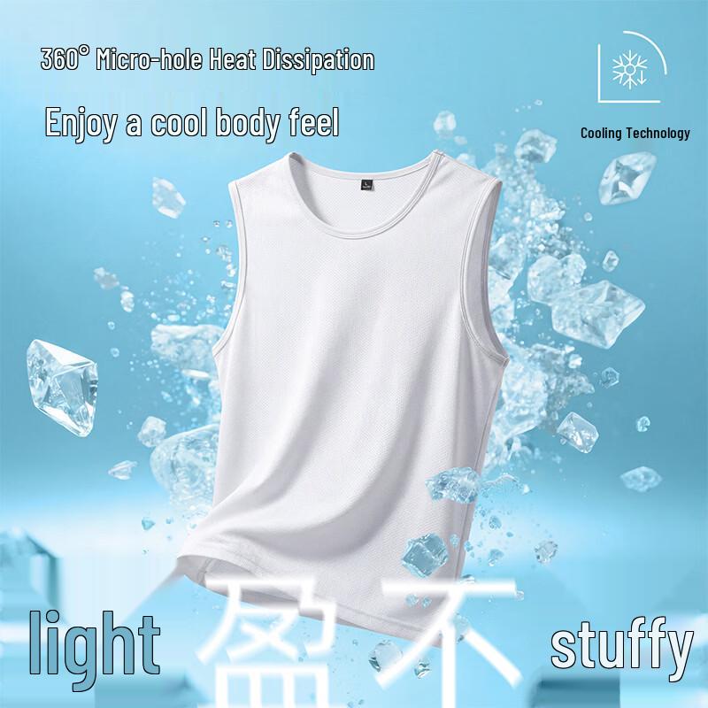 JEANSWEST LIFE Unisex Ice Silk Sleeveless T-shirt