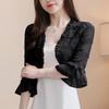 Women's Round Collar Shawl with Plain Floral Lace as Gifts for Girls