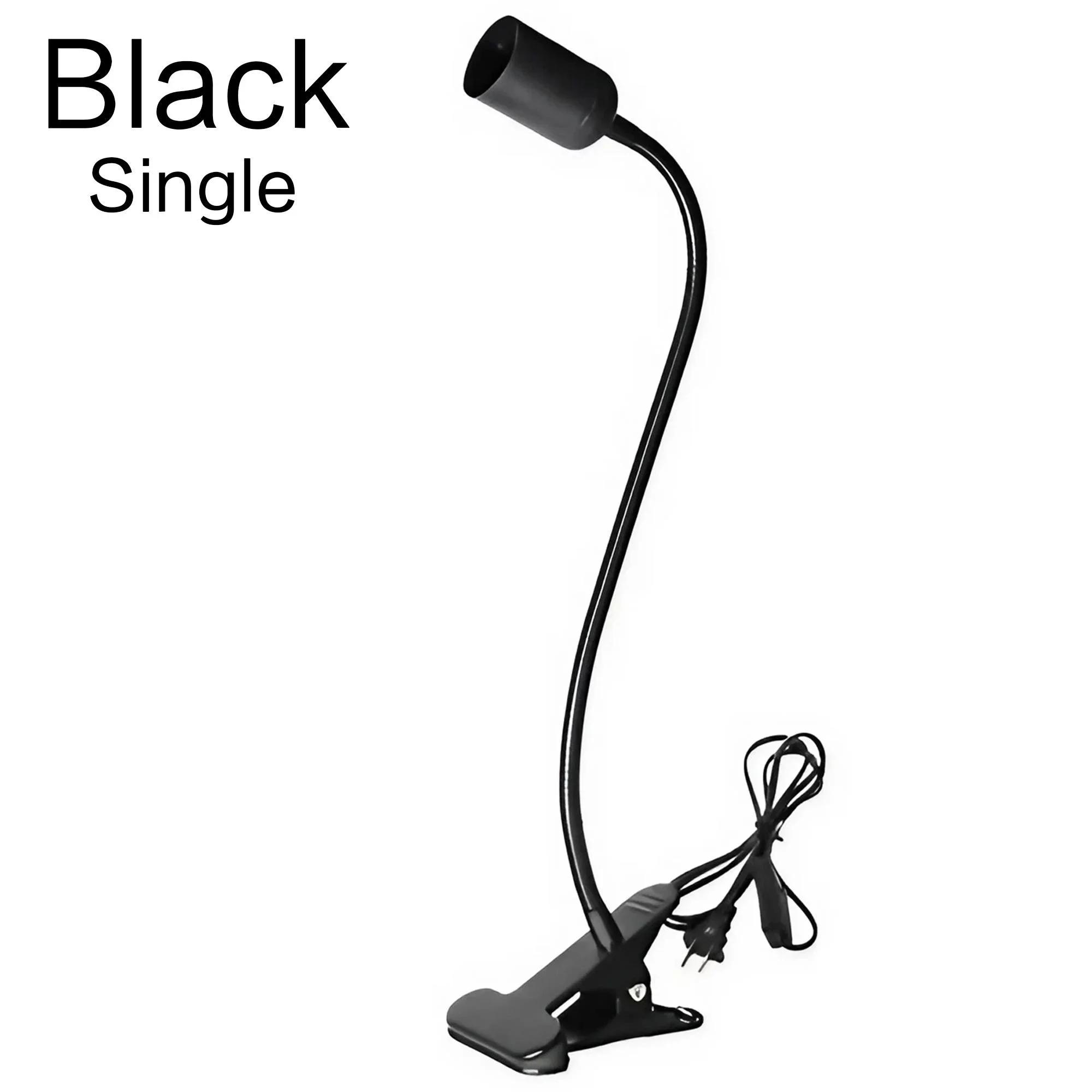 

E27 Dual Head LED Light Socket Clip 360 Degree Rotatable and Adjustable for Various Lighting Scenes US Plug