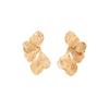 Exaggerated Design Irregular Pleated Petal Earrings Niche Personalized Flower Stud Earrings Retro Atmospheric Earrings