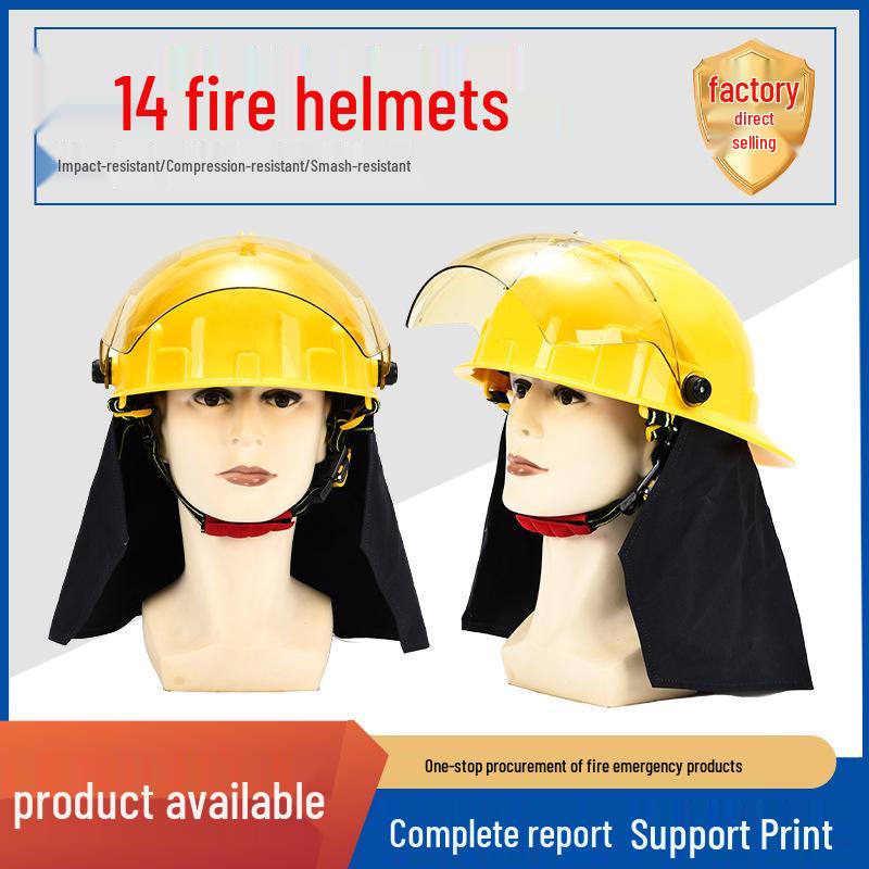 Unified Fire Rescue Safety Helmet: Fire-Resistant, Anti-Smash Emergency Equipment for Disaster Relief - 17 Models