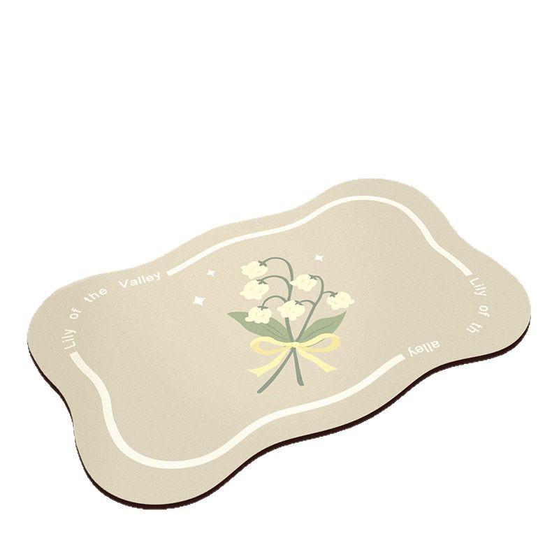 Quick-Dry Anti-Slip Diatom Mud Bathroom Mat - Water-Absorbent & Easy-Clean Floor Mat