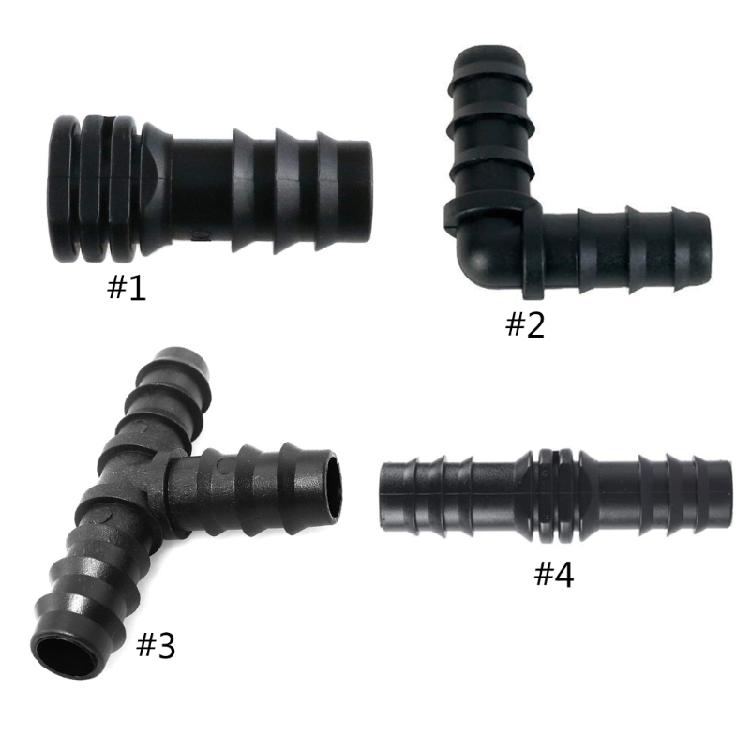 8Pcs Drip Irrigation Straight Fittings Barbed Locking Butt Joint Connectors 16mm Drip Tape Tubing Sprinkler Systems