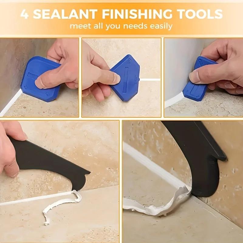 Versatile 15pcs Silicone Caulking Set: Professional, Precision Tools for Kitchens, Bathrooms - Durable and Easy To Use