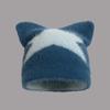 Korean Style Knitted Pullover Hat Butterfly Brimless Beanie Cap Versatile Cat Ear Woolen Hat  Women
