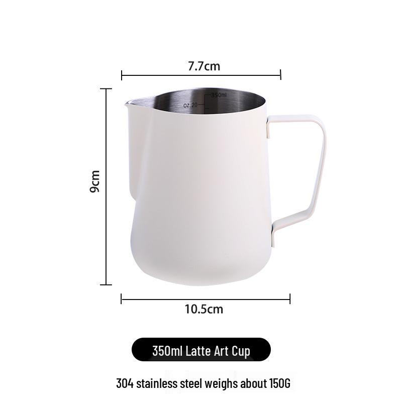 Pin Chuang 304 Stainless Steel Latte Art Cup with Scale, Pointed Spout, and Thickened Milk Frothing Design