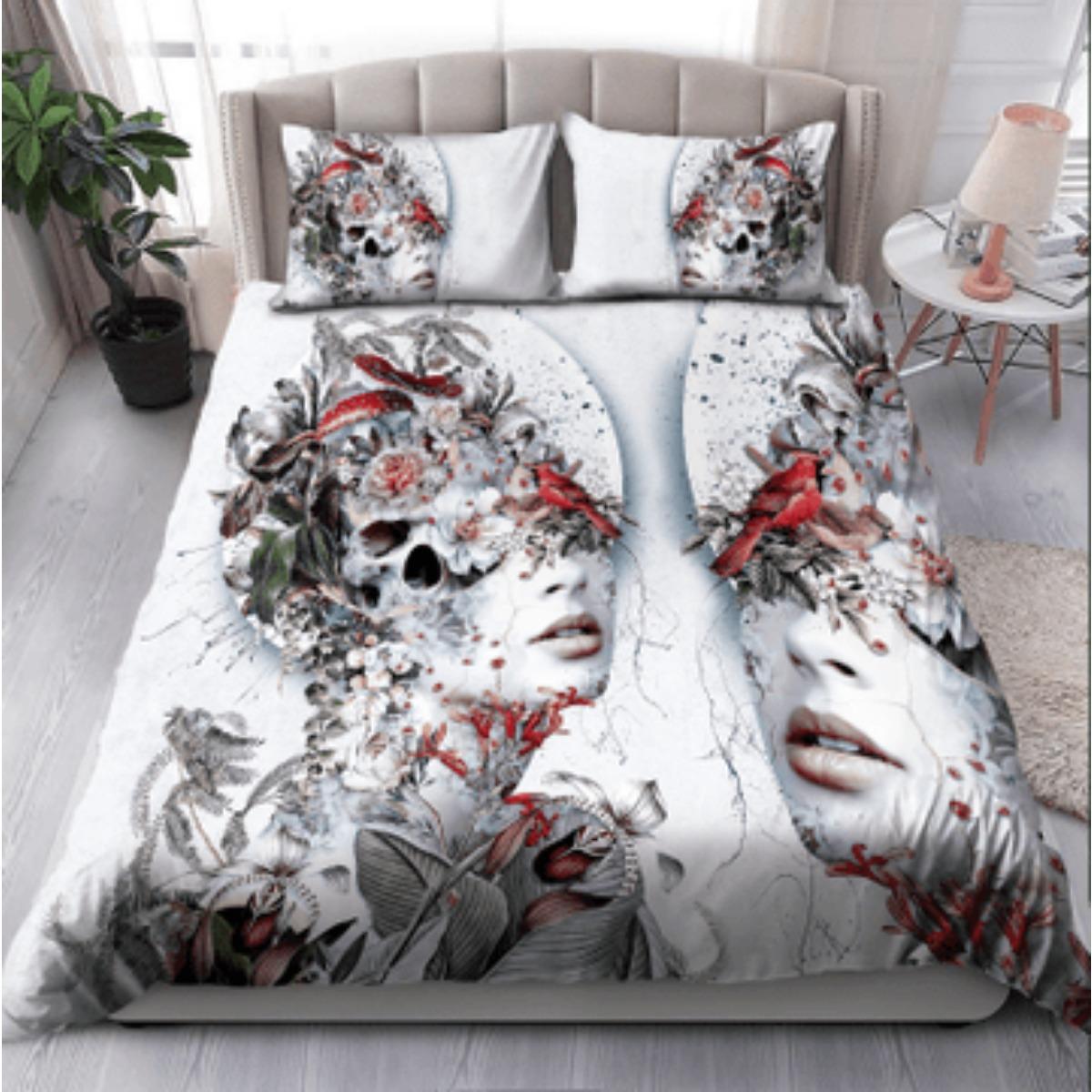 

Комплект пододеяльников Tmarc Tee D Немецкая овчарка Хэллоуин Постельное белье Домашнее постельное белье Single 135x200cm