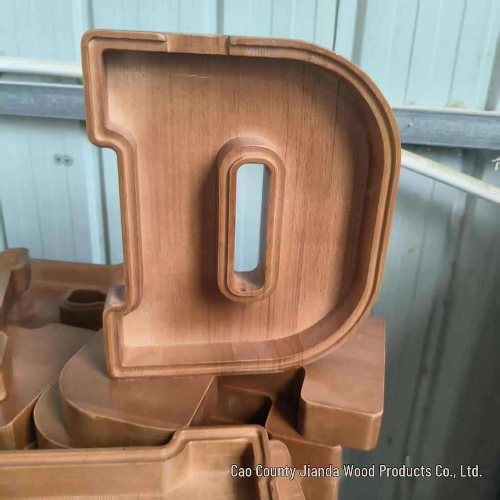 Creative Wooden Piggy Bank: Transparent Letter Coin Box for Kids