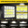 60W Led Work Light 12V 24V Spot Flood Combom Beam Foglight Waterproof Off Road Headlight for Heavy-Duty Equipment Tractor Truck
