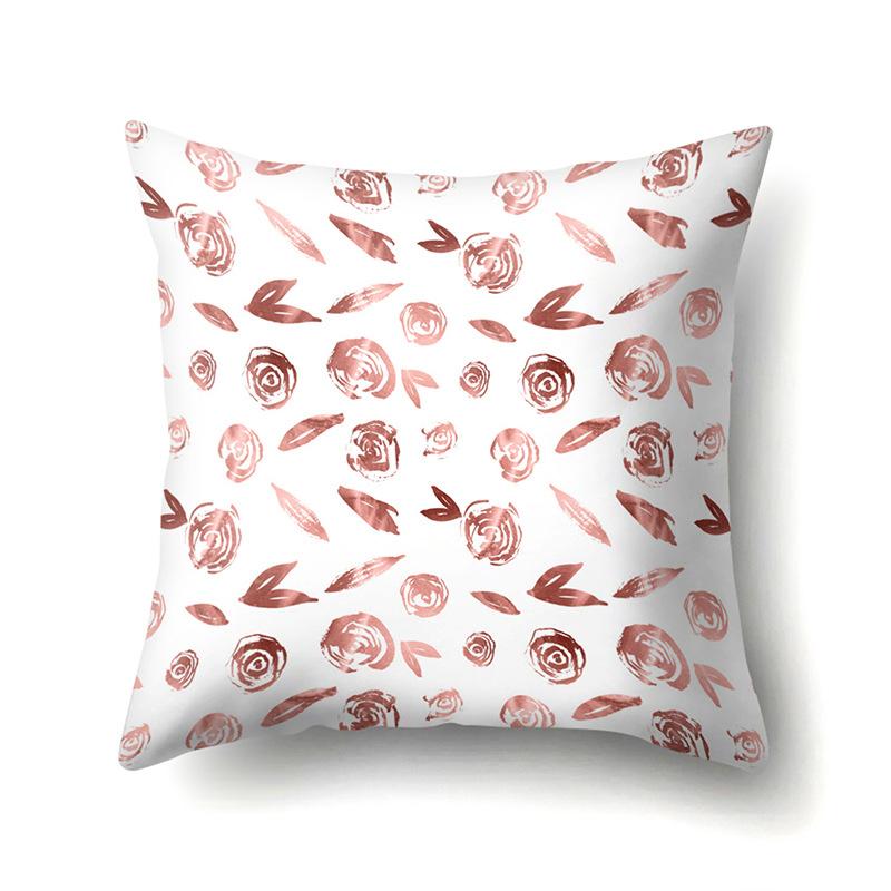 Polyester Pillow Case Automobile Decoration Home Printed Pillow Case Waist Cushion Cover Car Cushion Head Cushion Cover