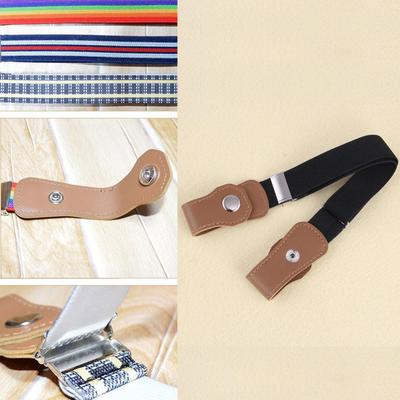 Children's Invisible Belt No Buckle Stretch Canvas Belt For Boys Girls Without Buckle Seamless Adjustable Lazy Elastic Waistband