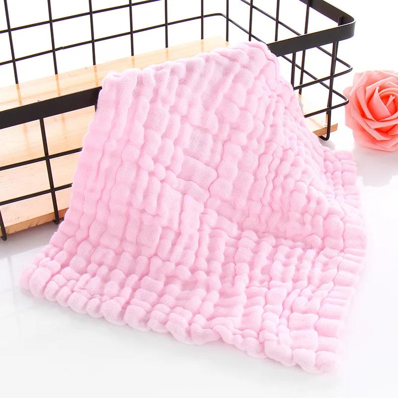 5pcs Soft Absorbent Kids Washcloths Cute Printed Square Towels Lightweight Skin Friendly Baby Face Hand Bath Cotton Cloth