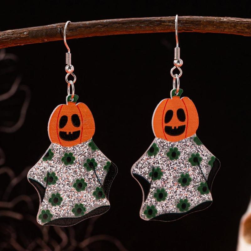 Women'S Halloween Fashion A Variety Of Minimalist Niche Designs Ghost Earrings Party Party