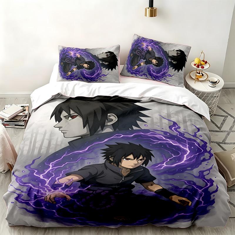 Naruto 3pc set Perfect for bedroom use Comfortable bedding set includes a duvet cover and two pillowcases Ideal birthday or Christmas gift