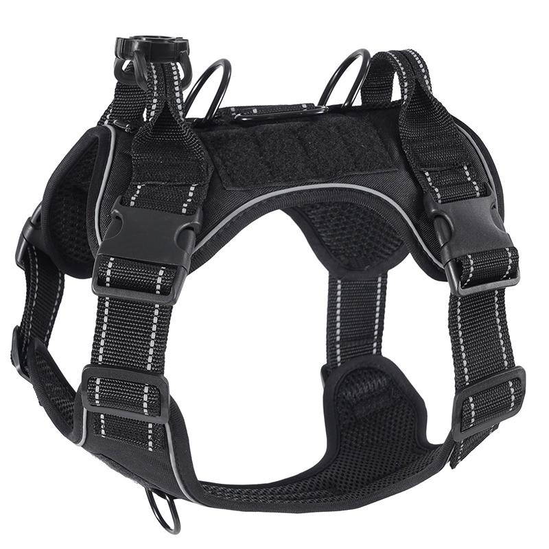Multi D-ring Reflective Velcro Dog Harness