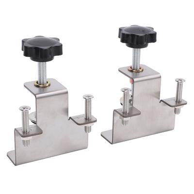 2PCS   Cabinet Clamp Stainless Steel Anti Slip Drawer Front Installation Clamps for Accurate Positioning Woodworking