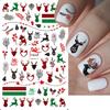 1 arch vánoční samolepka na nehty obtisk na nehty dekorace zimní Santa Claus sněhová vločka sněhulák tučňák design