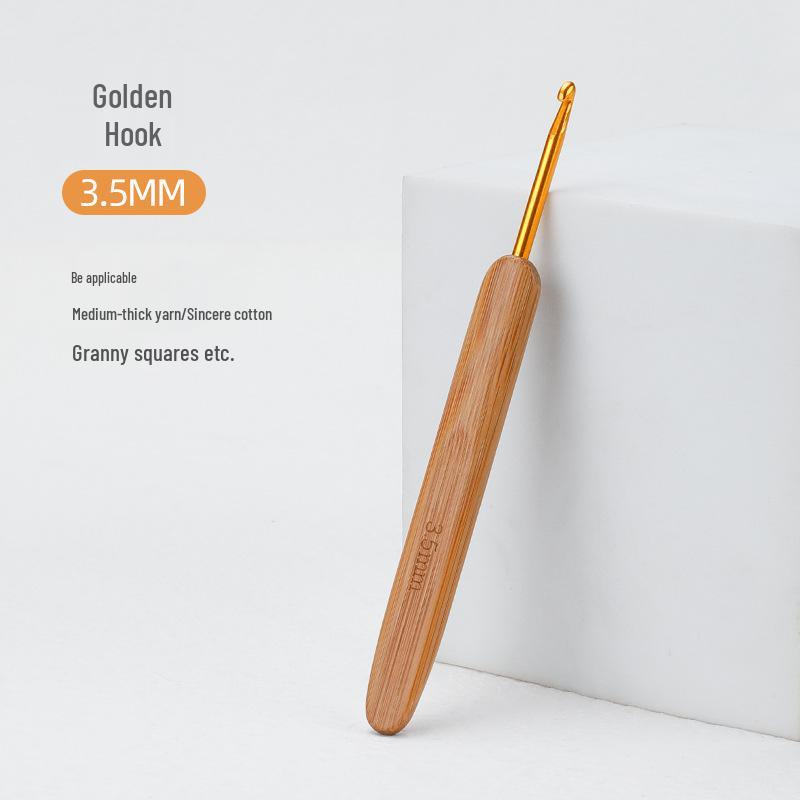 Carbonized Bamboo Crochet Hook for Hand-Knitted Wool Sweaters and Doll Slippers