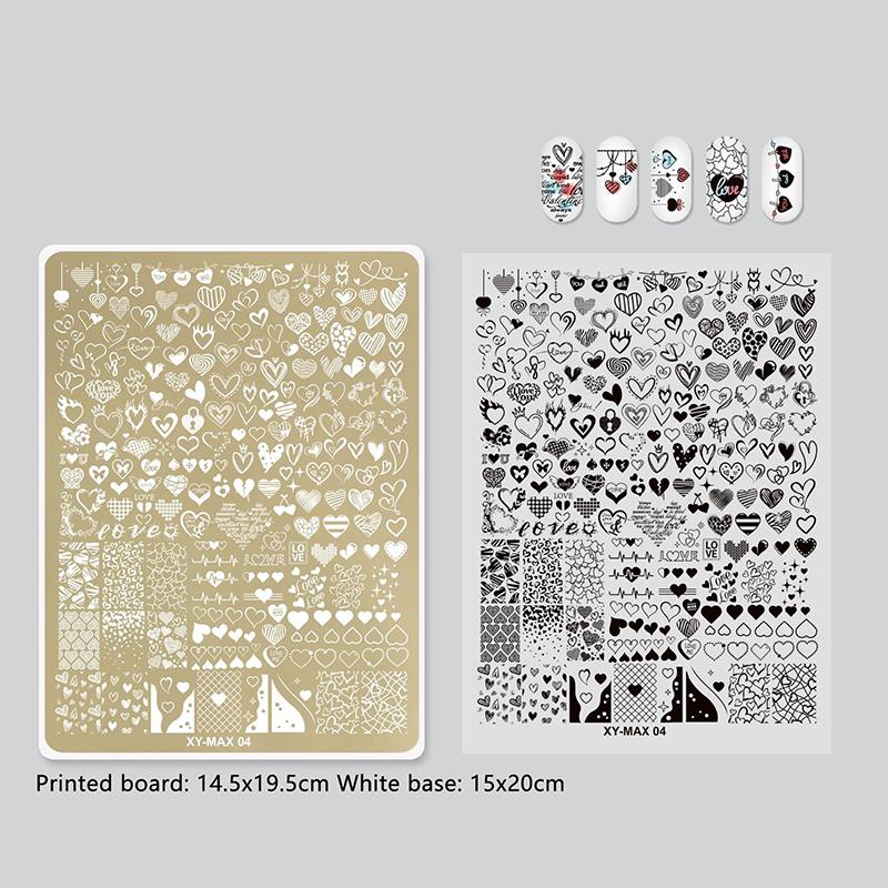 Large Nail Stamping Plates Butterfly Flower Pattern Stainless Steel Stencil Nail Art Stamps Geometry Template Nail Tools