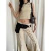 Vintage Ethnic Waist Pack For Women With Faux Leather Rivet Belt For Travel