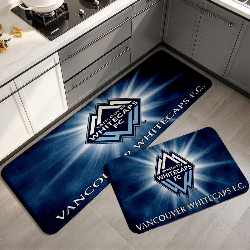 Vancouver Whitecaps FC Flannel Kitchen Mat Christmas Soft Area Rug Non Slip Floor Carpet Home Decoration