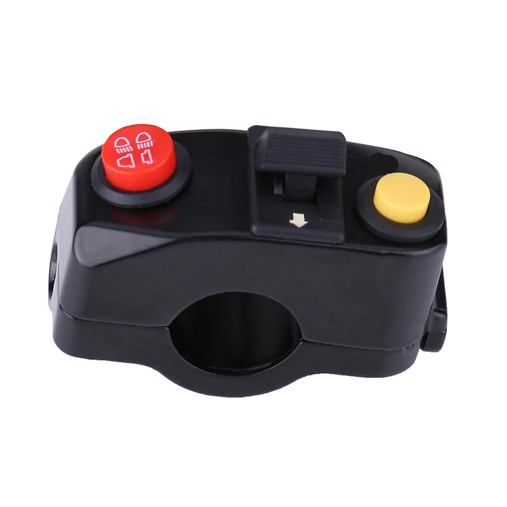 78" Motorcycle Handlebar Mount Switches with Horn Turn Signal High Low Beam Control Black