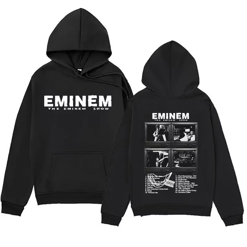 

Sudadera con capucha para hombre y mujer, ropa de calle de gran tamaño con estampado de rapero Eminem, Álbum de MúsicaFour seaso 3XL