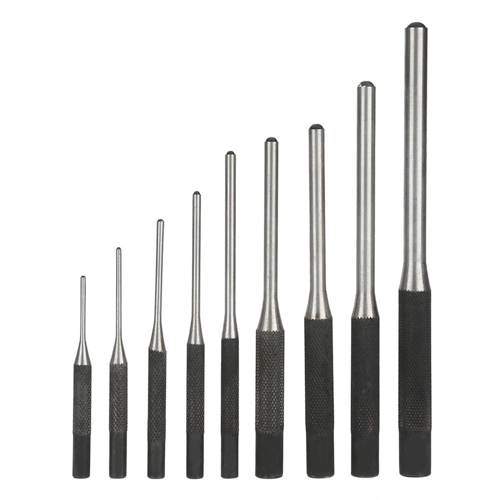 9PCS Durable Steel Roll Pin Punch Set Mechanics Professional Tool Kit