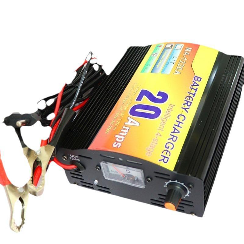 12V Automotive Battery Charger for Lead-Acid & LiFePO4, 10A/20A/30A, 14.6V Compatible