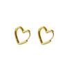 Korean Style Titanium Heart Earrings: Chic, Versatile, Celebrity-Endorsed Design.