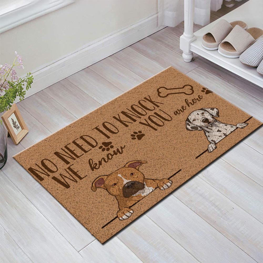 Animal Welcome Home Can Cut Pvc Door Mat Spray Silk Floor Mat Dust Carpet