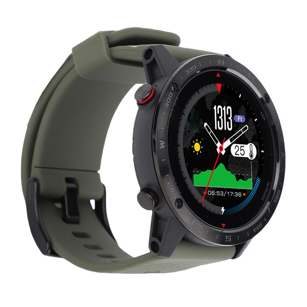 Round Smart Watch Diving Watch Swimming Sport Wristwatch with 1.3 Inch Display for Outdoor Running Workouts