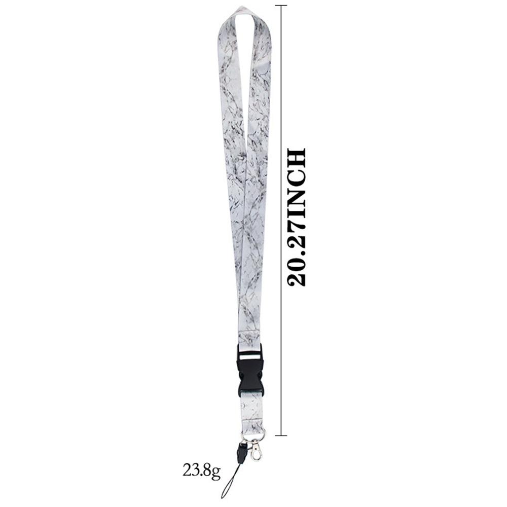 Marble Pattern Phone Lanyard ID Card Holder Neck Strap Mobile Phone Key Chain