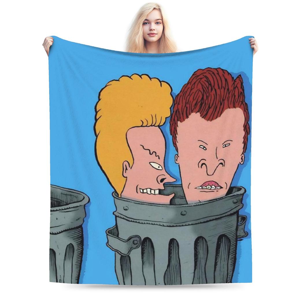 Beavis en Butthead Merchandise Deken Warm Gezellig Pluizig Plaid Dekens voor Woonkamer 50x60 Inch Meerdere Maten Dekbed