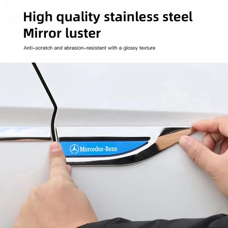 FA012Pcs Metal Car Stickers Badge For Mercedes Benz MB AMG W204 W205 W203 W211 W212 W213 W201 W210 W124 W169 Auto Fender Side Decals