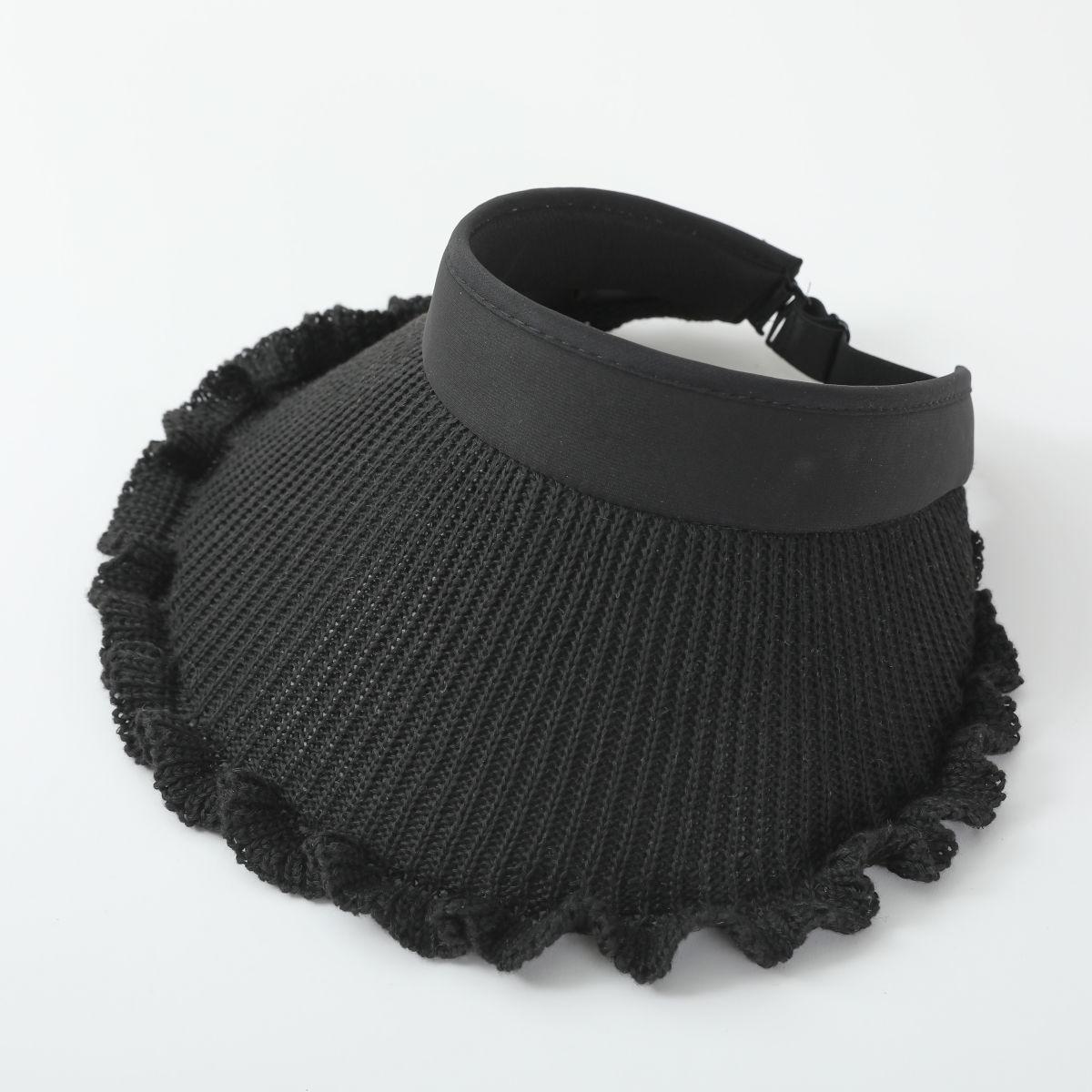 

Летняя женская солнцезащитная шляпа-утконос с большими карнизами и пустым цилиндром, солнцезащитная и УФ-защитная складная шляпа Black