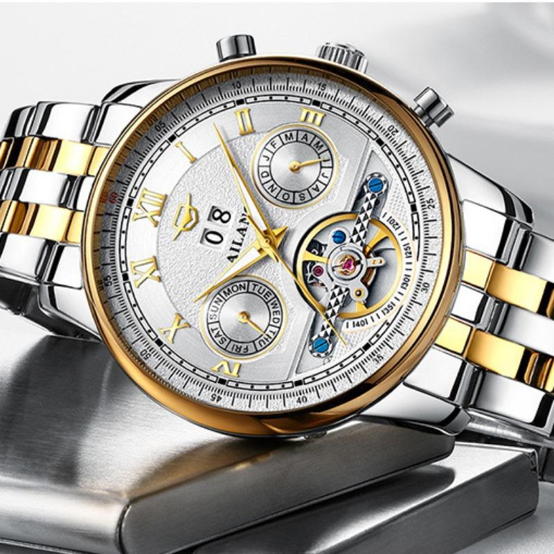 AILANG New Men's Watch Tuofei Fully Automatic Mechanical Watch Multifunctional Men's Watch Waterproof Waterproof