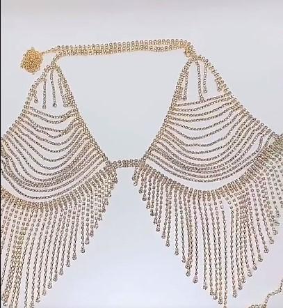 Luxury Body Chain Set Bra Thong