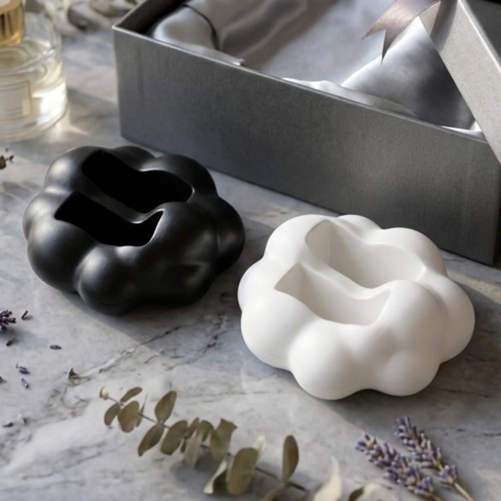 Cute 3D Cloud-Shaped Remote Control Holder Eco-Friendly Plastic Remote Rack 2 Grids Save Space Desktop Container Home Decoration