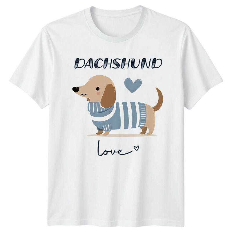 Dachshund Love TShirt Unisexs Unisexs Tees Top Cute Dog Tee DACHSHUND Love 2XL