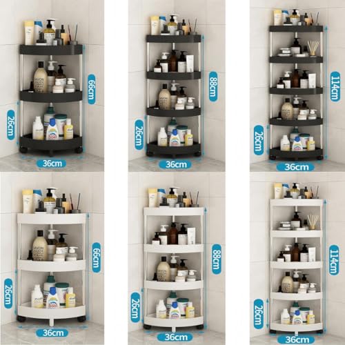 Bathroom Corner Rack for Bathtubs, Bathroom, and Kitchen Storage Rack, 3-5 Tiers, Drainer, Bathroom, Kitchen Storage, Condiment Storage, Bathroom Orga