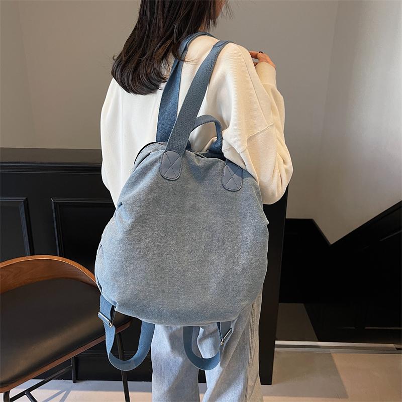 Denim Backpack Women's Large Capacity Shoulder Bag Travel Backpack