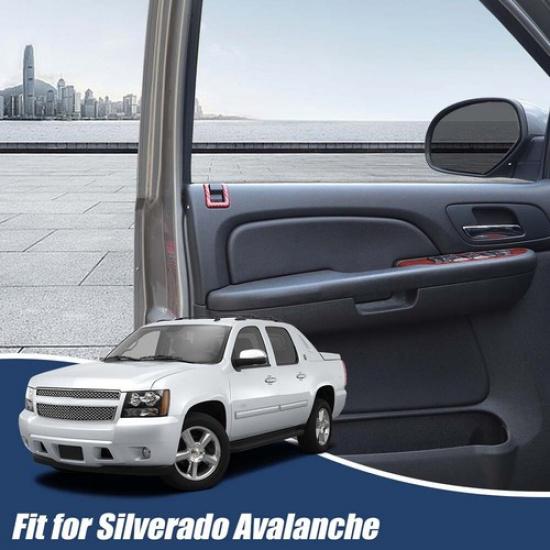 4Pcs Door Lock Pin Frame Decor Bezel Trim Cover For Chevy Tahoe Suburban 2007-13