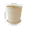 Flower Plant Pot Minimalist Portable Versatile Use Small Planter with Drainage Hole and Saucer for