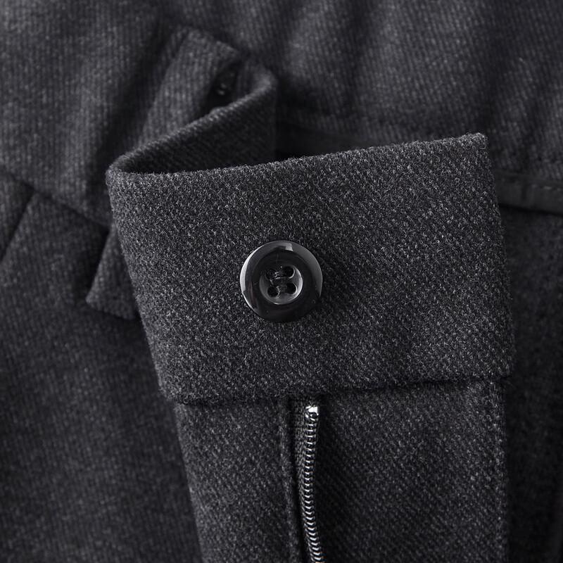 Shanshan Men's Wool Blend Flannel Straight Casual Pants