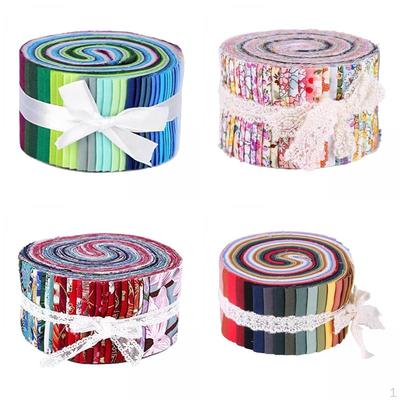 144 Fabric Strips Quilting Floral Printed Craft Cloth for Patchwork